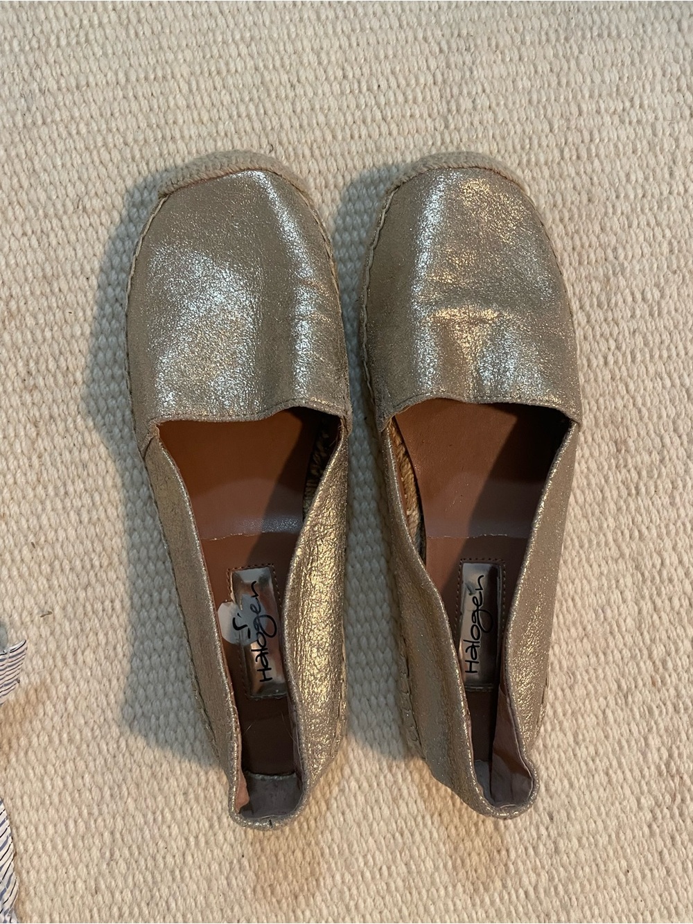 Halogen Metallic Gold Espadrille Slip-On